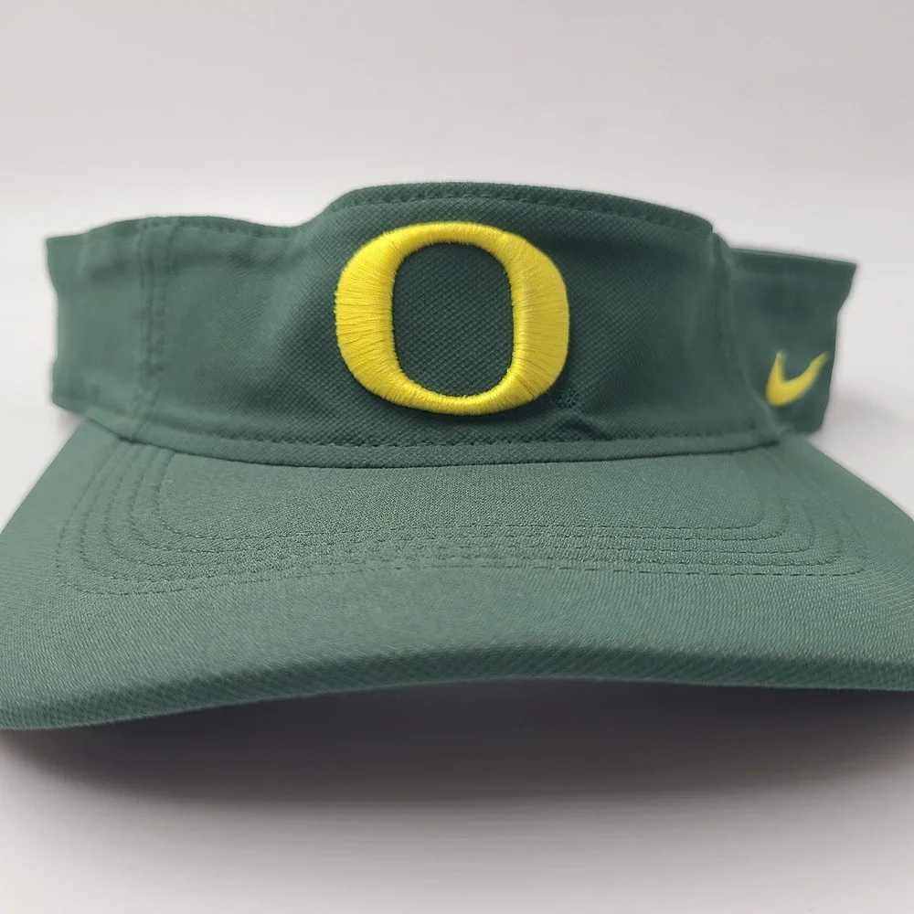 Oregon Ducks Visor Hat Adjustable Nike Green Yellow NCAA Logo Dri-Fit‎ Golf Men
